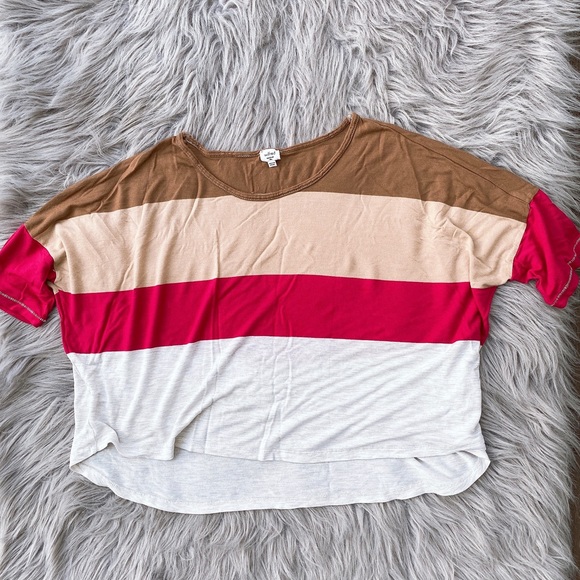 Aritzia Tops - Aritzia Wilfred Color Block Crop Tee